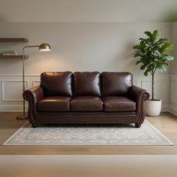 Like New Charcoal Leather Sofa Set of 2 - AZ, USA