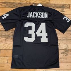 Black Bo Jackson Oakland Raiders # 34 Mitchell and Ness Jersey 