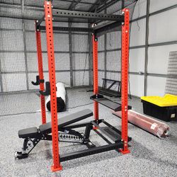 New Vesta PR3000 Squat Rack | Kettle Bell Storage | Bumper Plate Storage | Pair Of J Cups | Gym Equipment | Fitness | Commercial Grade|FREE DELIVERY🚚