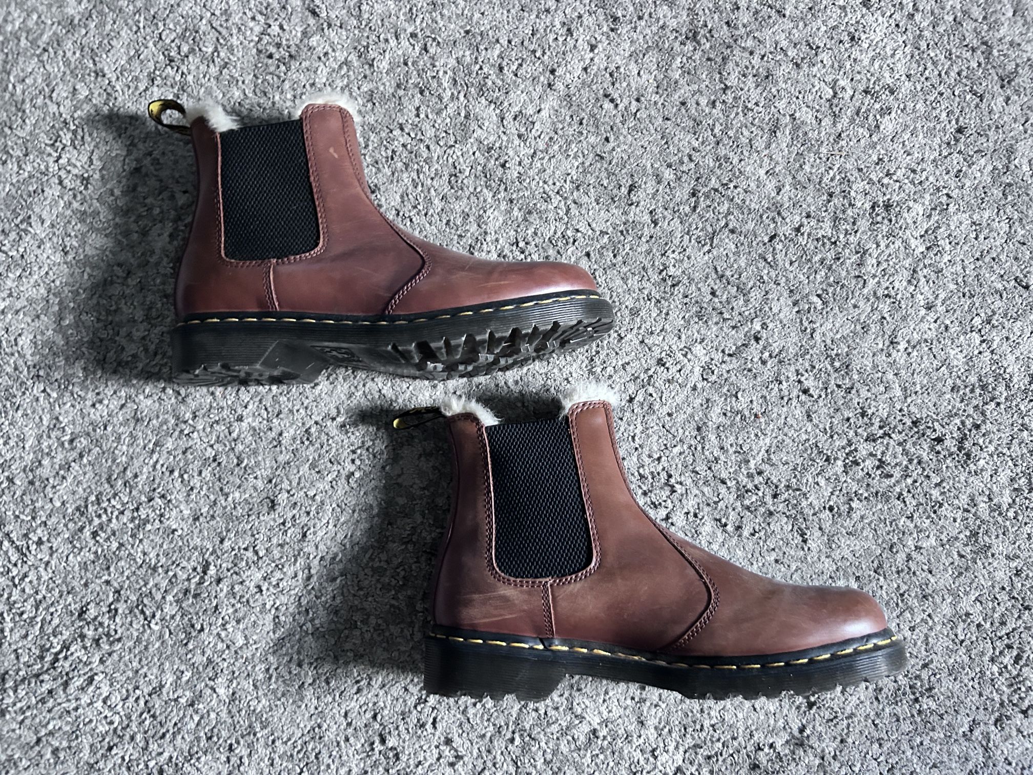 Doc Martins Brown Leather Boots, Size 10 Women