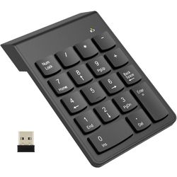 NOOX Wireless Number Pad, Numeric Keypad Numpad Keyboard 10 Key USB Keypad Office Accounting Essentials Desktop Computer Laptops Accessories Compatibl