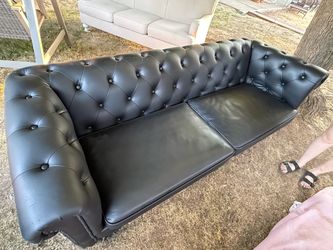 Faux Leather Sofa