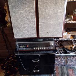 Receiver With 8-track And Two Speakers