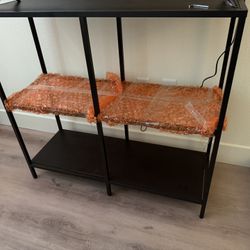 Metal Frame Console Table\tv stand with Shelves