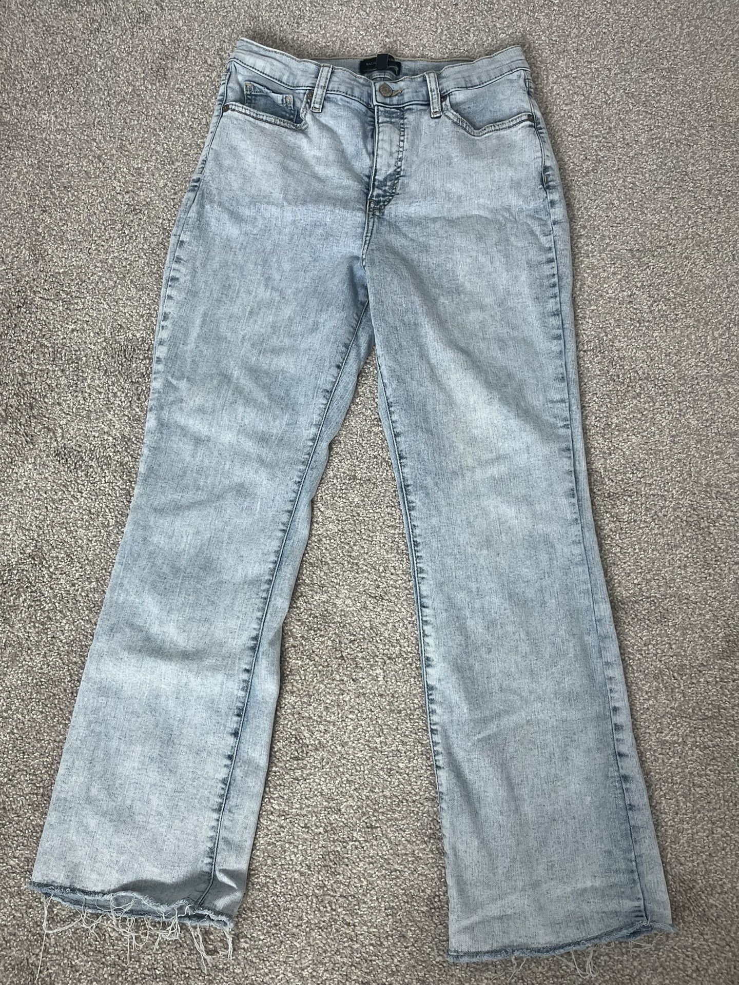 Banana Republic High-Rise Straight Jeans - Light Wash, Size 28/6 TALL
