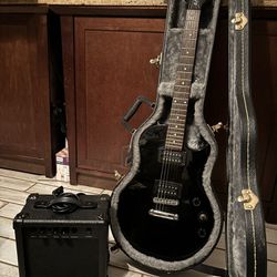 Epiphone Electric Guitar With Case And Amp