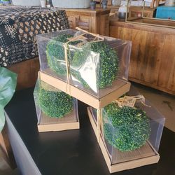 Set Of Two Topiary Balls