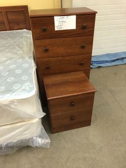 Cherry or black chest and nightstand
