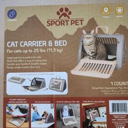 Sport Pet Designs Foldable Travel Cat Carrier - Front Door Plastic Collapsible