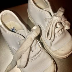 Genuine KEDS Leather Shoes. White. Size 6M 