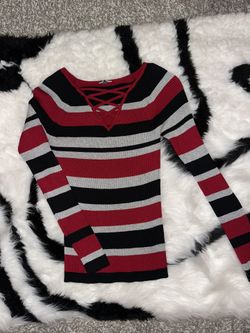 Striped Red and Black Sweater