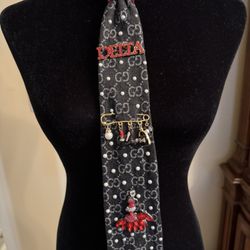 Custom Made Denim Tie Necklace $35