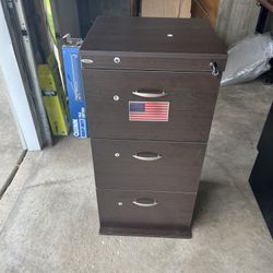 Inval Wood File Cabinet