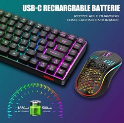 Wireless keyboard & Mouse Combo Red Thunder K84