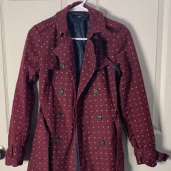 Tommy Hilfiger Long Coat With Belt Size XS