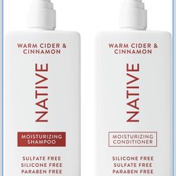 Native Warm Cider & Cinnamon Shampoo and Conditioner Contain Naturally Derived Ingredients | All Hair Types, Color & Treated, Fine to Dry Damaged, Sul