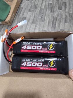 Hilldow 8.4V 4500mAh NiMH Battery with TMY Connector RC Rechargeable Battery for RC Car Trucks RC Vehicles(2 Packs)