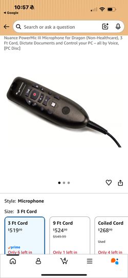 Nuance Powermic 3 Microphone For Dragon 