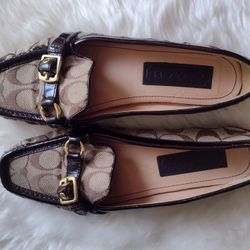 Vintage Coach Fortunate Women's Driving Loafers, Pre Owned Good Condition, Size 9,5