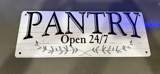 Pantry wall sign