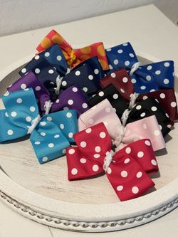 Polka Dot Hair Bows 