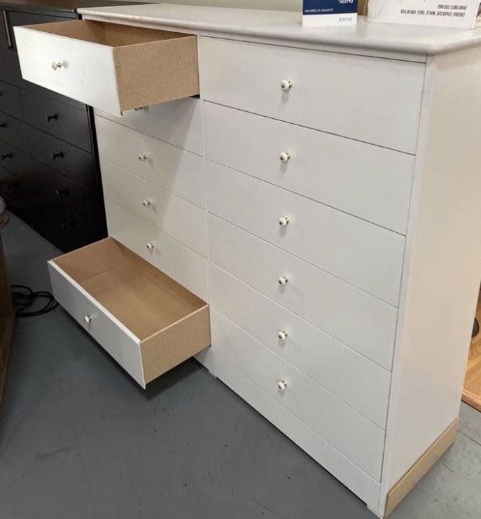 12 Drawer White Color
