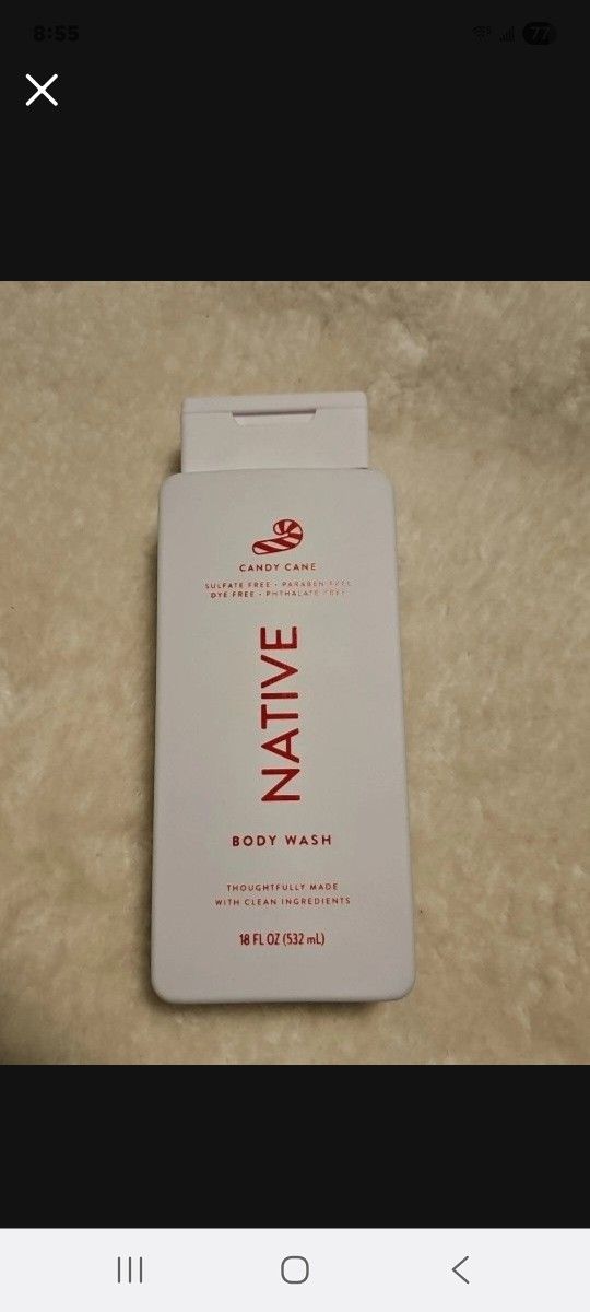 Native Body Wash Candy Cane Limited Edition 18 Oz