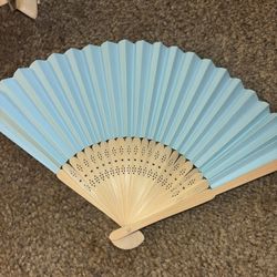 Blue Paper Fans  (>100) Party Or wedding