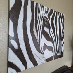 Large Zebra Canvas 4' x 5'.