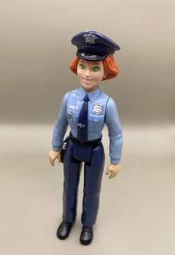 Vintage Police Woman Officer Dollhouse Doll Figure (Hard to Find) 