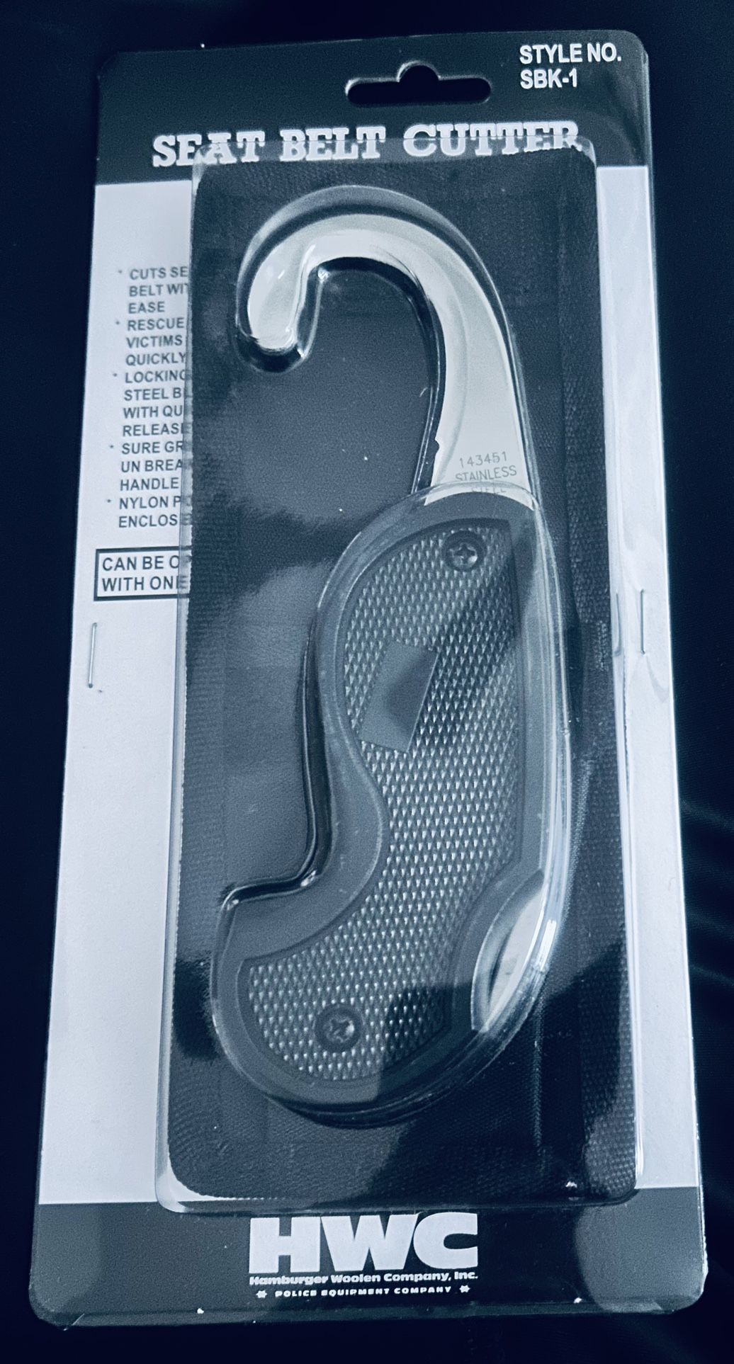 SEAT BELT CUTTER / HWC (Police Equipment Co)