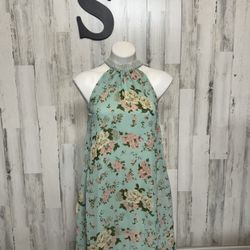 Floral Green Dress 