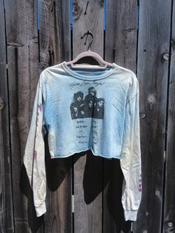 Long Sleeve Sun Bleached Crop Top