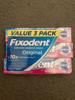 Fixodent, denture adhesive, 3pack