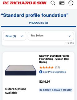 Queen Sealy 9” foundation boxspring
