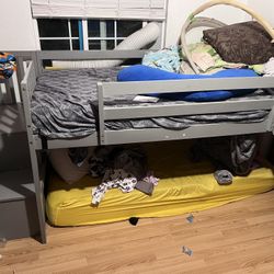Twin Size Loft Bed With Slide