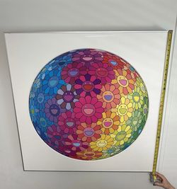 Takashi Murakami Inside the Rainbow's Heart Signed Framed Lithograph Flowers