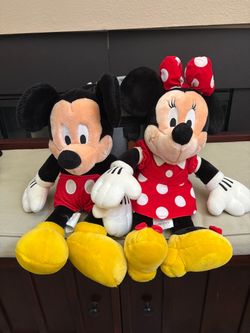 Vintage Disney Mickey & Minnie plush collectibles