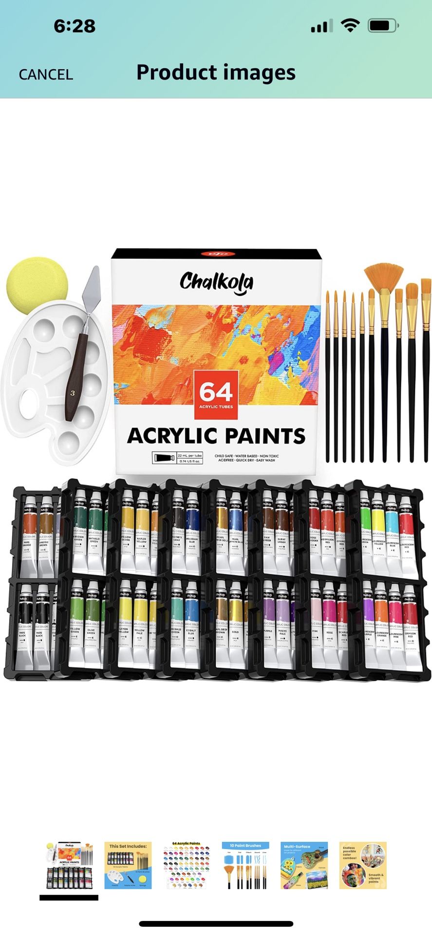 Brand New Unopened, 64 Tube Acrylic, Paint Set