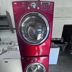 LG Washer And Dryer Set Large Capacity Red