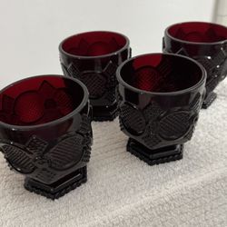 Avon Cape Cod Ruby Red Footed Glass