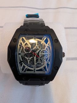 Kanima Skeleton Dial Watch Black Case
