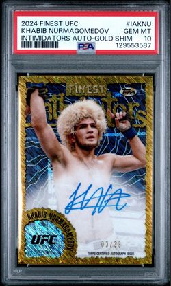 UFC Khabib auto gold
