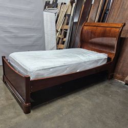 Twin bed and mattress