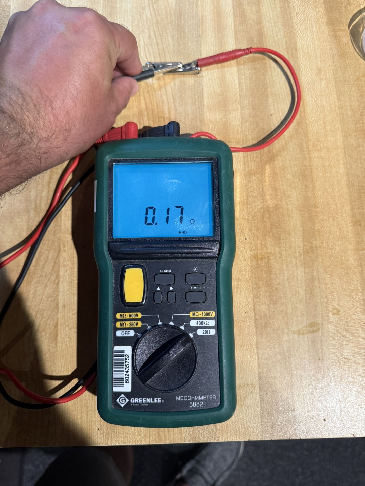 Greenlee 5882 Megohmmeter works great in good condition , calibration is past date just fyi but nothing wrong with it these need yearly calibration fo