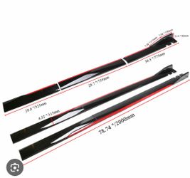 For Dodge Durango R/T Sport GLOSS BLACK R & L Side Skirt Extension Spoiler Splitter