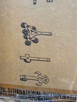Barn door hardware set