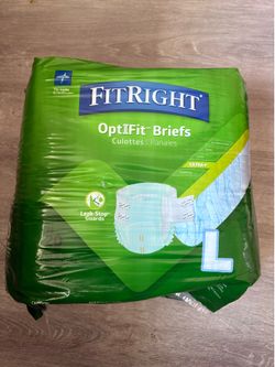 FitRight OptiFit Briefs - L. 20 count. FREE
