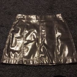 Gold Mini Skirt 