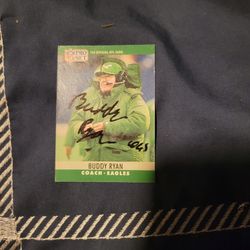 Signed Buddy Ryan Pro Set Card